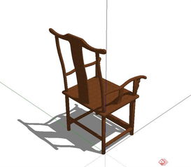 現(xiàn)代中式木質(zhì)家具椅子設(shè)計(jì) 融合傳統(tǒng)與創(chuàng)新的SU模型實(shí)踐